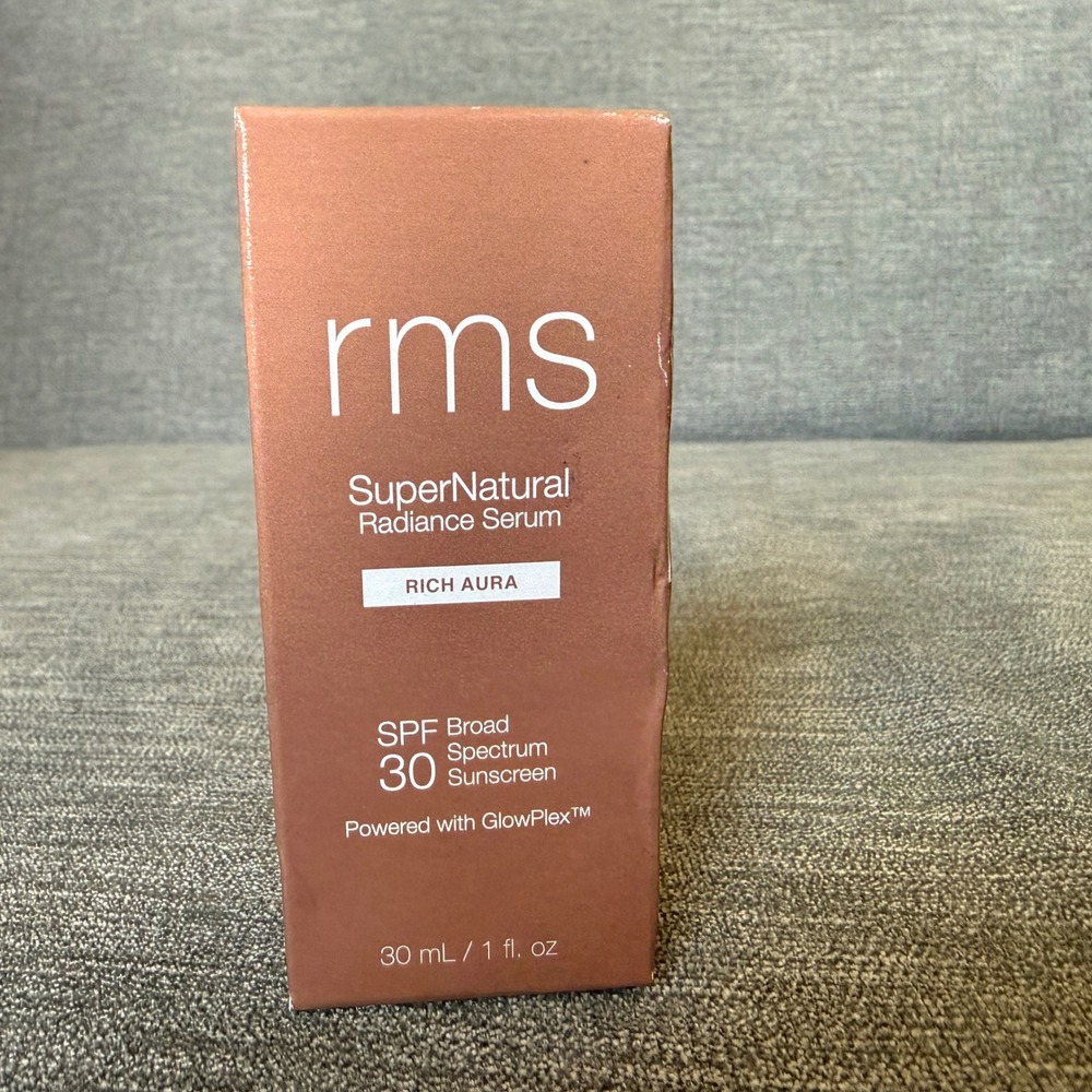 RMS Beauty SuperNatural Radiance Serum SPF 30 Rich Aura 1oz Mineral Sunscreen